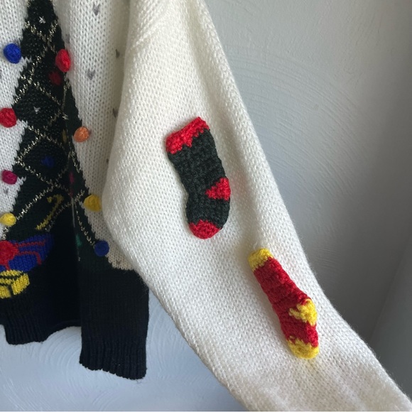 Vintage Fetagetti Ugly Christmas Knit Sweater M - Picture 5 of 7